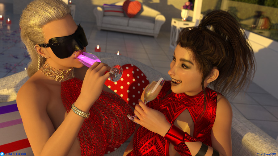 [Futanaria] Hot Valentines Day by Chat Bleu - Blindfold