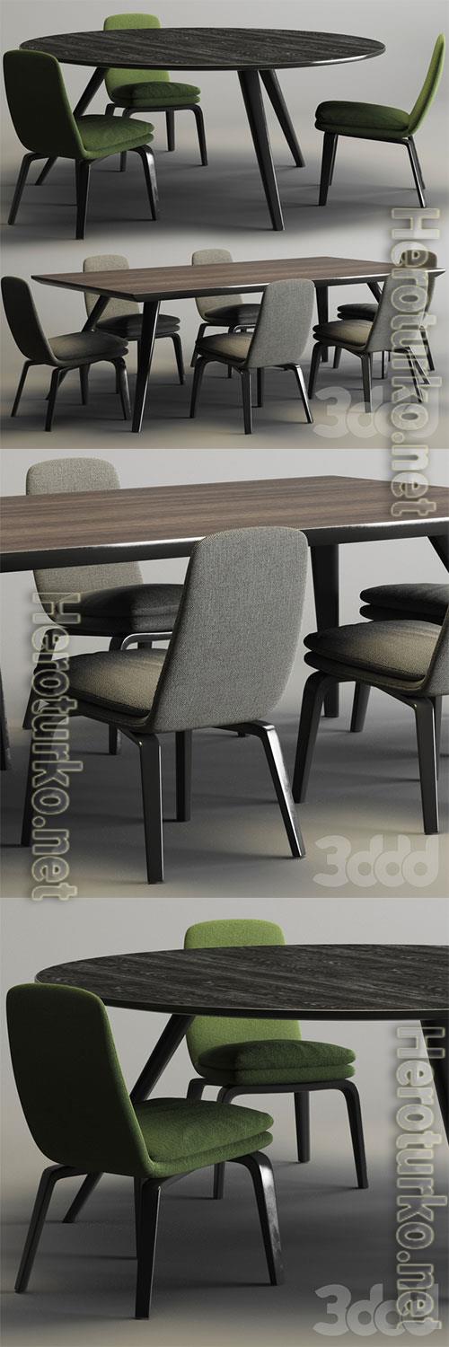 Minotti Set - Evans Table and York Chair