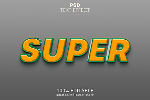 Super editable text effect premium psd