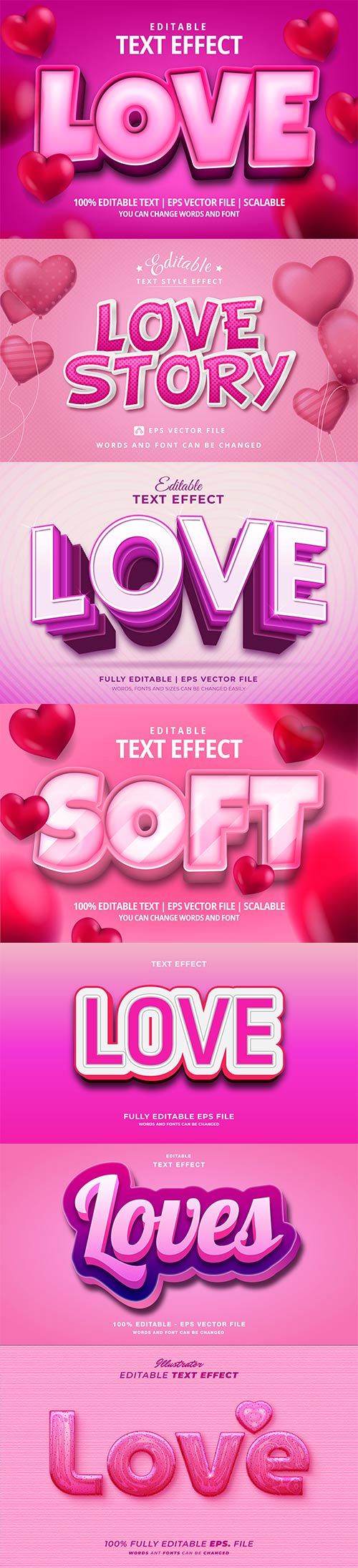 3d editable text style effect vector vol 900