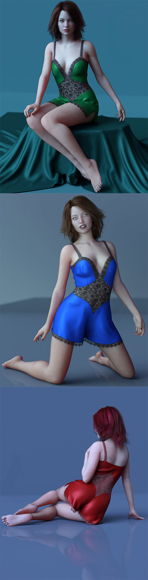 dForce Lace Teddy for Genesis 8 Female