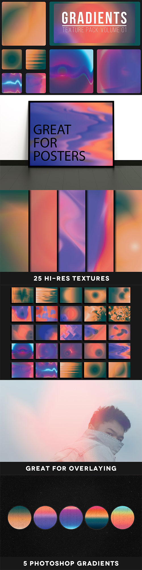 25 Gradient Textures Vol. 01
