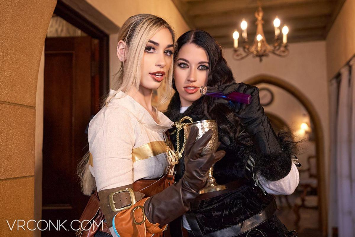 [VRConk.com] Alex Coal & Delilah Day (The Witcher (A XXX Parody) / 04.02.2022) [2022 г., Babe, Blonde, Blowjob, Brunette, Cosplay, Cowgirl, Cumshots, Doggy Style, Fingering, Missionary, Natural Tits, POV, Pussy Licking, Reverse Cowgirl, Threesome ]