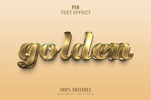 Golden editable text effect premium psd