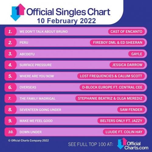 The Official UK Top 100 Singles Chart 10.02.2022 (2022)