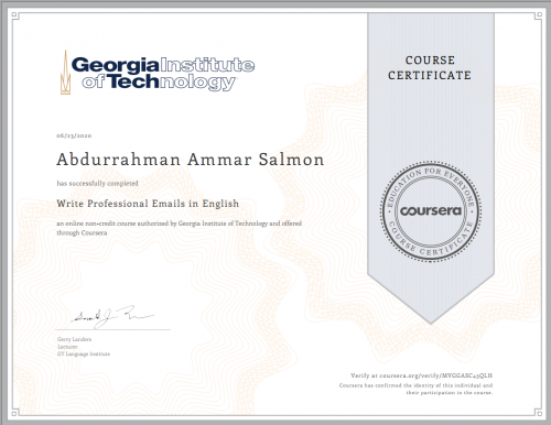 Coursera - Write Professional Emails in English 2021-12