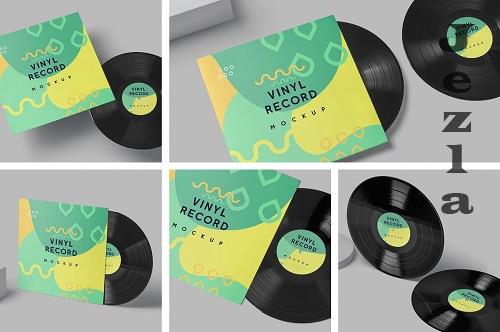 Vinyl Record Cover Mockups - 6907779