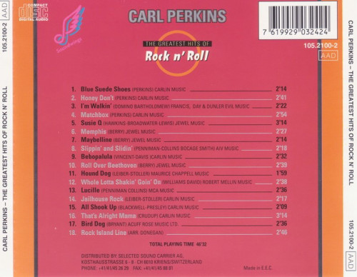 Carl Perkins - The Greatest Hits Of Rock 'n' Roll (1995) Lossless
