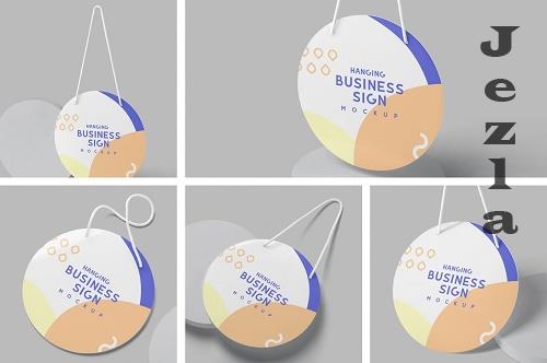Round Door Sign Mockups - 6913802