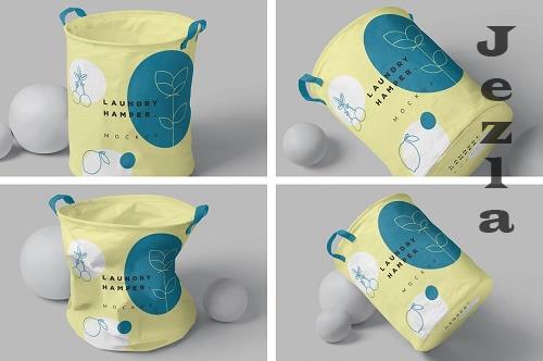 Polyester Laundry Hamper Mockups - 6913867