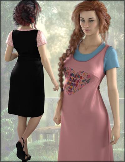 DFORCE MATERNITY DRESS TEXTURES