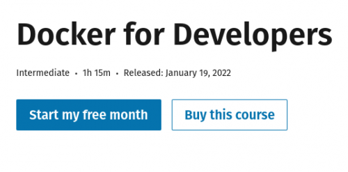 Linkedin Learning - Docker For Developers