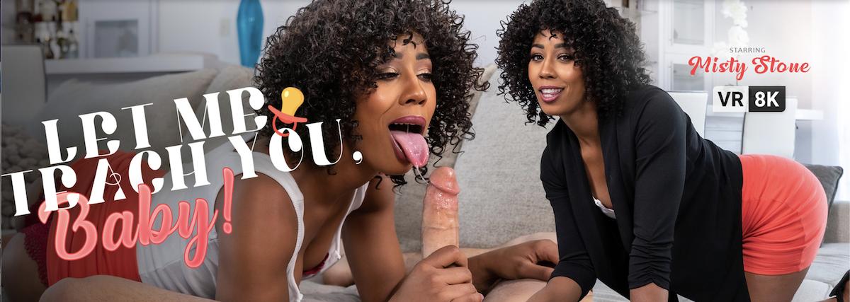 [VRBangers.com] Misty Stone (Let Me Teach You, Baby / 19.01.2021) [2021 ., Black, Blowjob, Brunette, Cowgirl, Close Up, Doggy, Ebony, MILF, Missionary, Natural Tits, Reverse Cowgirl, Shaved Pussy, VR, 8K, 3840p]