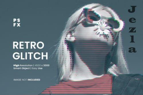 Retro Glitch Photo Effect