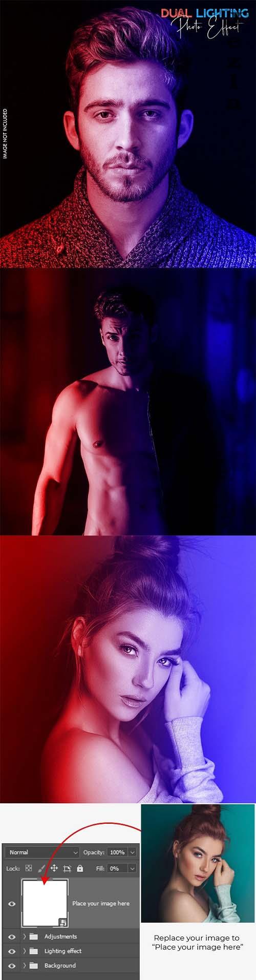 Dual Lighting Photo Effect - 35574438