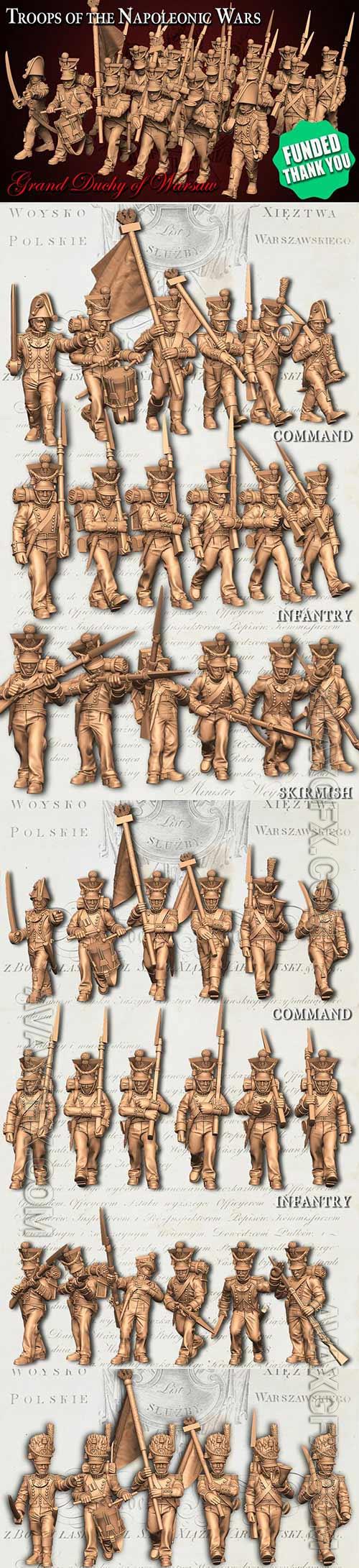 3D Printable STL Models Troops of the Napoleonic Wars - Grand Duchy of Warsaw