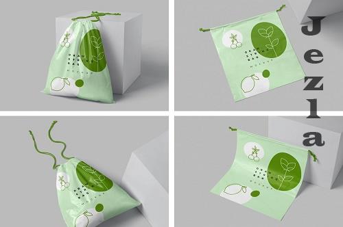 Plastic Drawstring Bag Mockups - 6937511