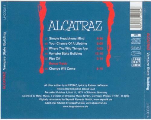 Alcatraz - Vampire State Building (1971) (Remastered, 2002) Lossless Alcatraz - Vampire State Building (1971) (Remastered, 2002) Lossless
