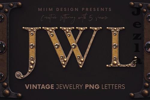 Vintage Jewelry 3D Alphabet - 6975150