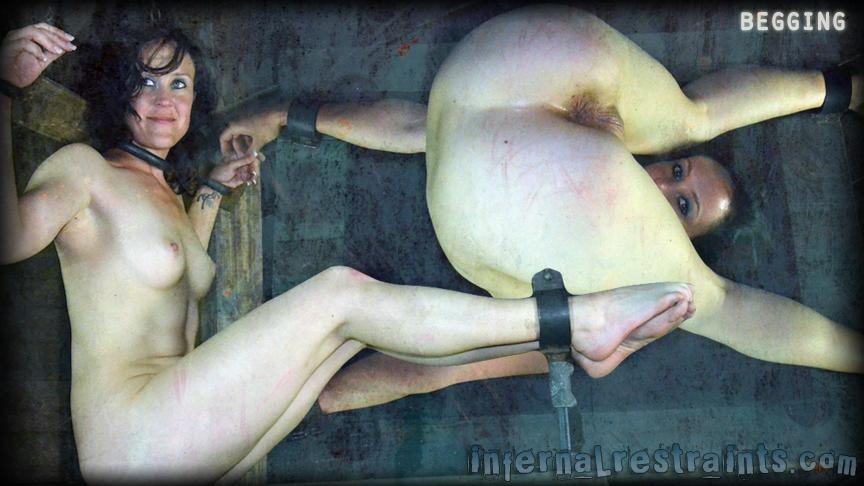 [InfernalRestraints.com] Poppy James - Begging (2012-05-25) [2012 г., BDSM, Bondage, Mouth Fixation, 720p]