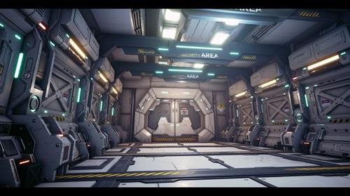 ArtStation - Eric Huang - Sci-Fi Corridor 3D (With UE Assets)