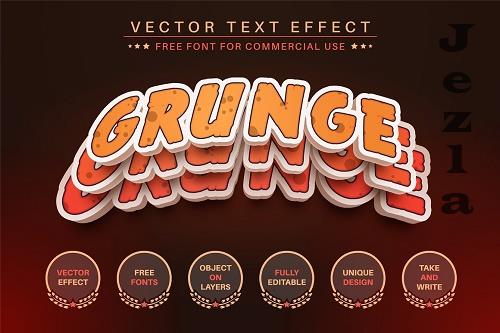 Grunge Sticker Editable Text Effect - 6982006