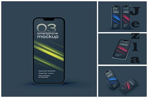 Dark iPhone 13 Pro Mockup Set - 623NK7G