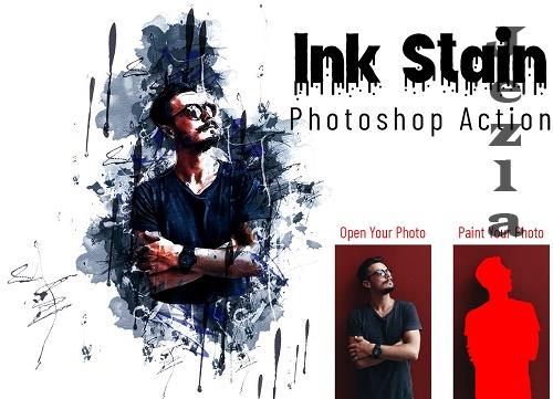Ink Stain Photoshop Action - 6987823