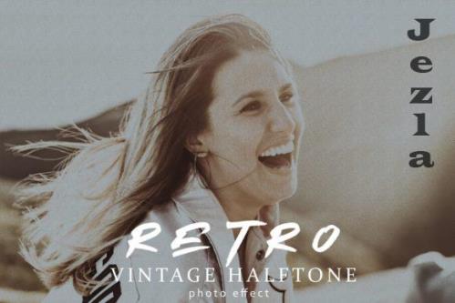 Retro Vintage Halftone Photo Effect