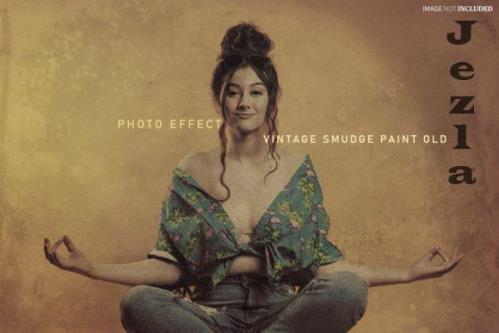 Vintage Smudge Paint Old Photo Effect