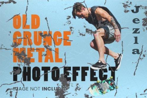 Old Grunge Metal Photo Effect Old Grunge Metal Photo Effect