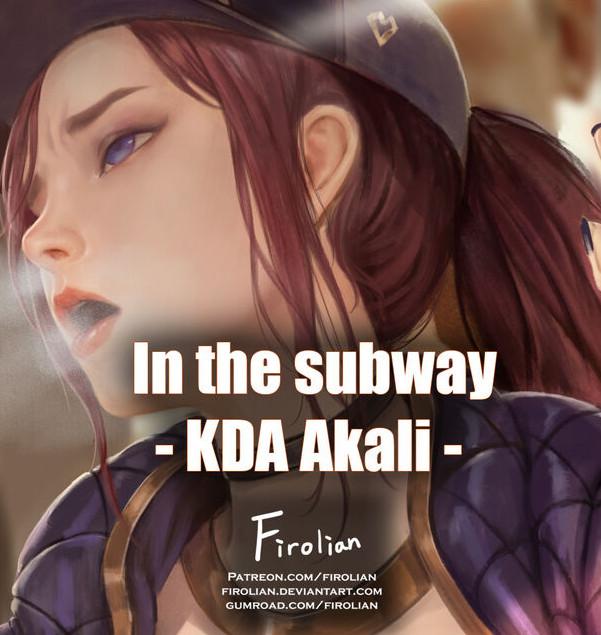 Firolian - In the subway - KDA Akali Porn Comics