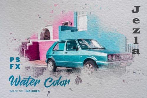 Watercolor Canvas Photo Effect