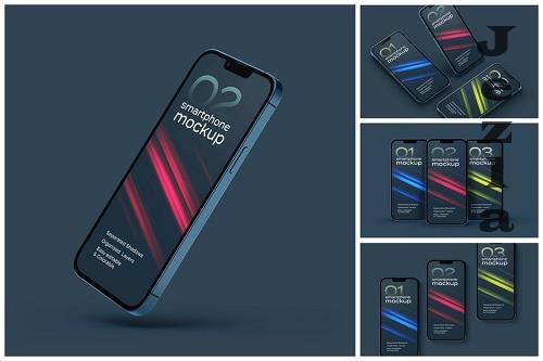 Dark iPhone 13 Pro Mockup Set - U49SVCH