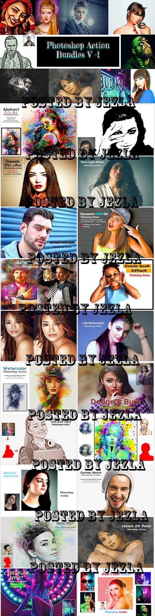 Photoshop Action Bundles V1 - 20 Premium Graphics