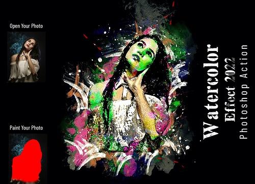 Watercolor Effect 2022 PS Action - 6998697