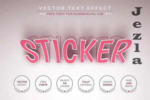 Sticker Shadow Editable Text Effect - 6998488 Sticker Shadow Editable Text Effect - 6998488
