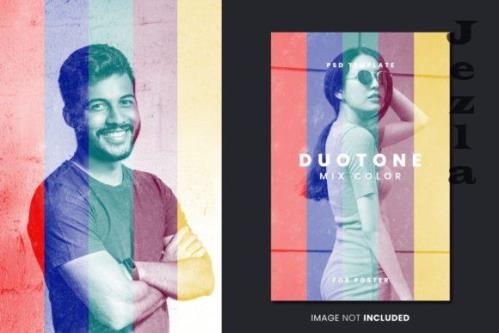 Duotone Mix Color Poster Photo Effect