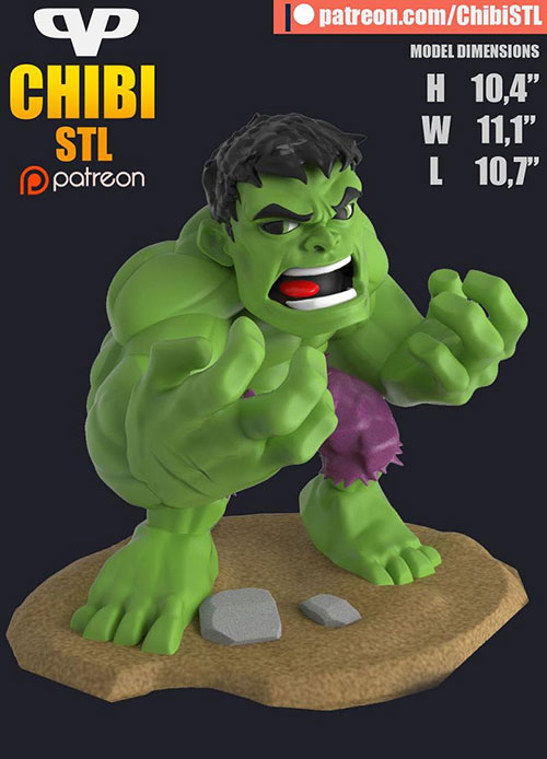 3DXM - Chibi Hulk