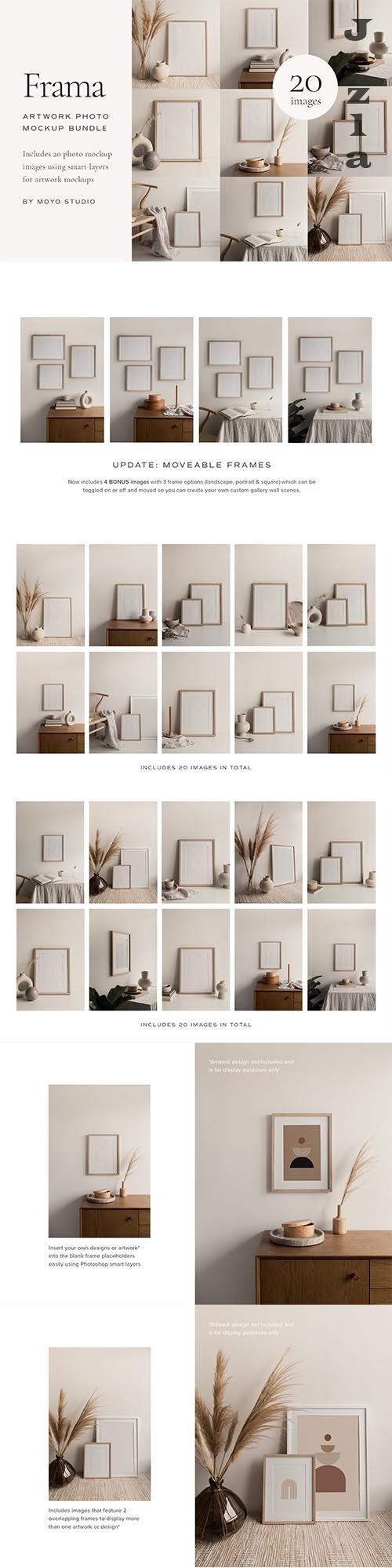 Artwork Frame Photo Mockup Bundle - 4527415 Artwork Frame Photo Mockup Bundle - 4527415