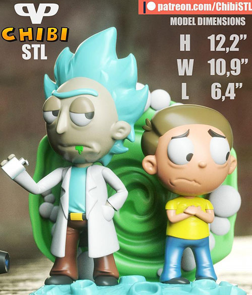 3DXM - Rick And Morty Chibi