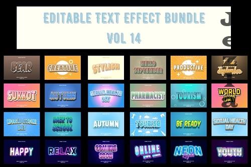 Editable Text Effect Bundle Vol 14 - 120 Premium Graphics