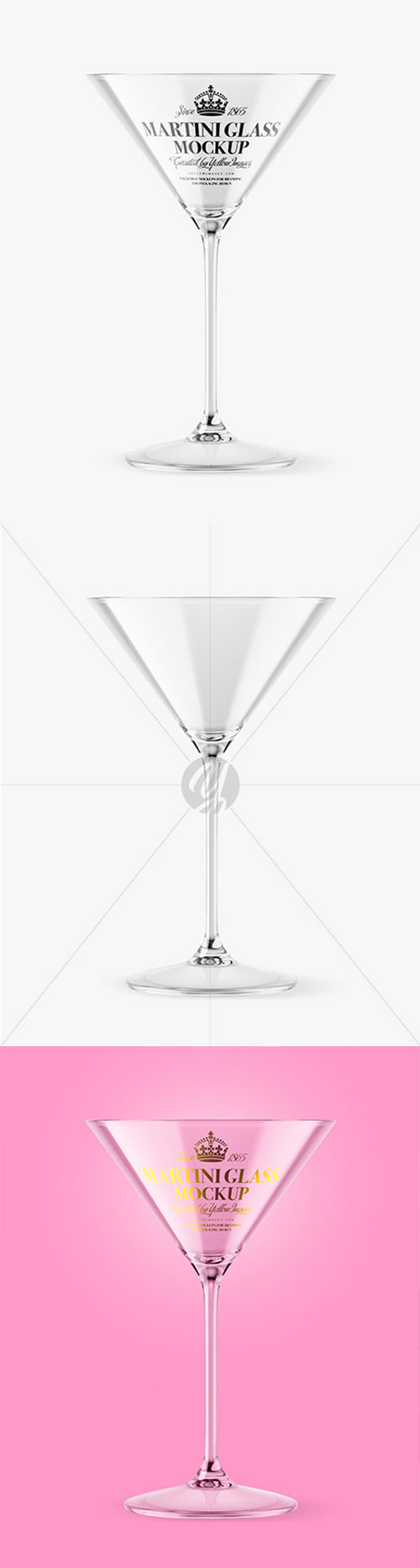 Empty Martini Glass Mockup 72703