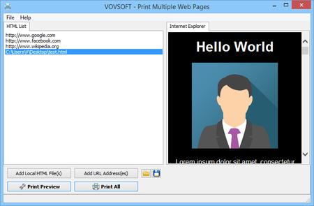 VovSoft Print Multiple Web Pages 2.7 + Portable