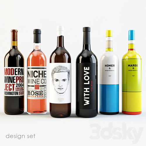 Bottles of wine Design
