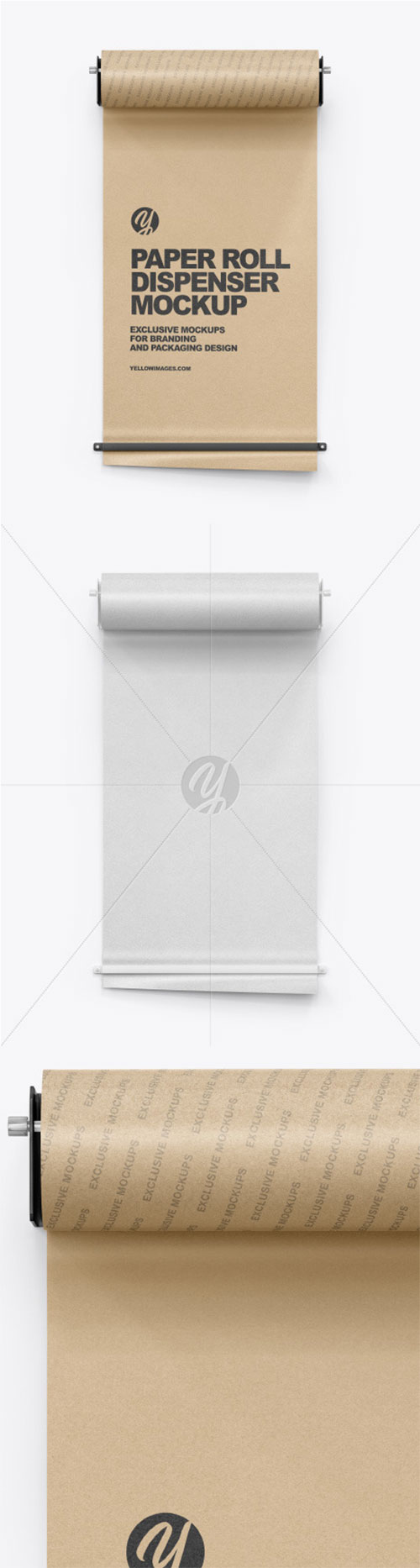 Dispenser w- Kraft Paper Roll Mockup 72713