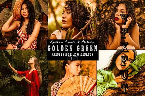 Golden Green Action Photoshop & Lightrom Presets