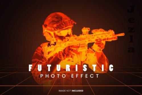 Futuristic Photo Effect Psd