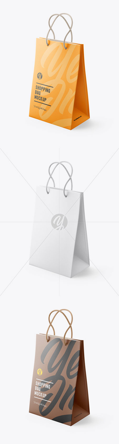 Luxury Leather Shopping Bag With Handles mockup 72210