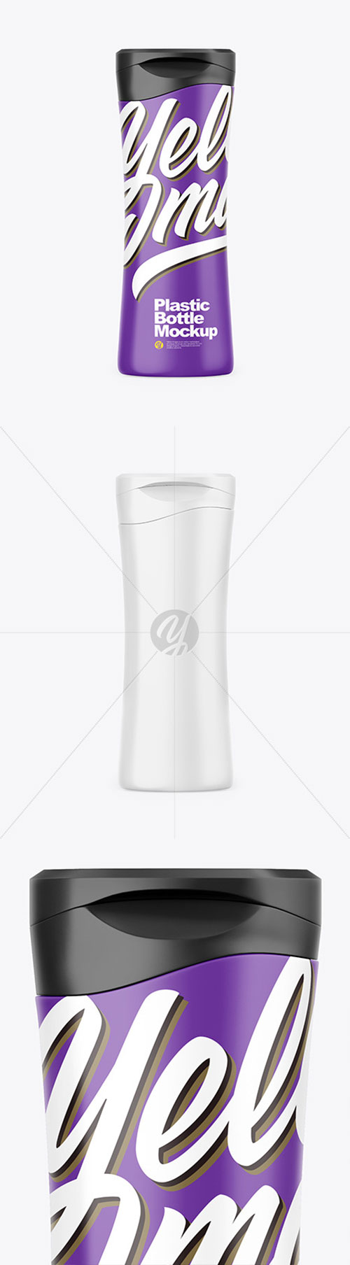 Matte Plastic Cosmetic Bottle Mockup 72543